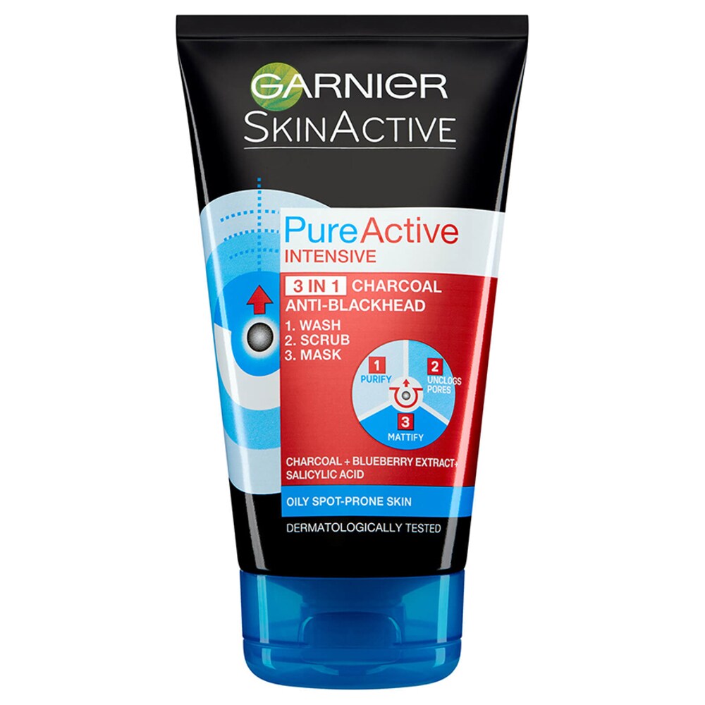 Garnier Charcoal Pure Active 3 In 1 150ml Br Watsons Singapore