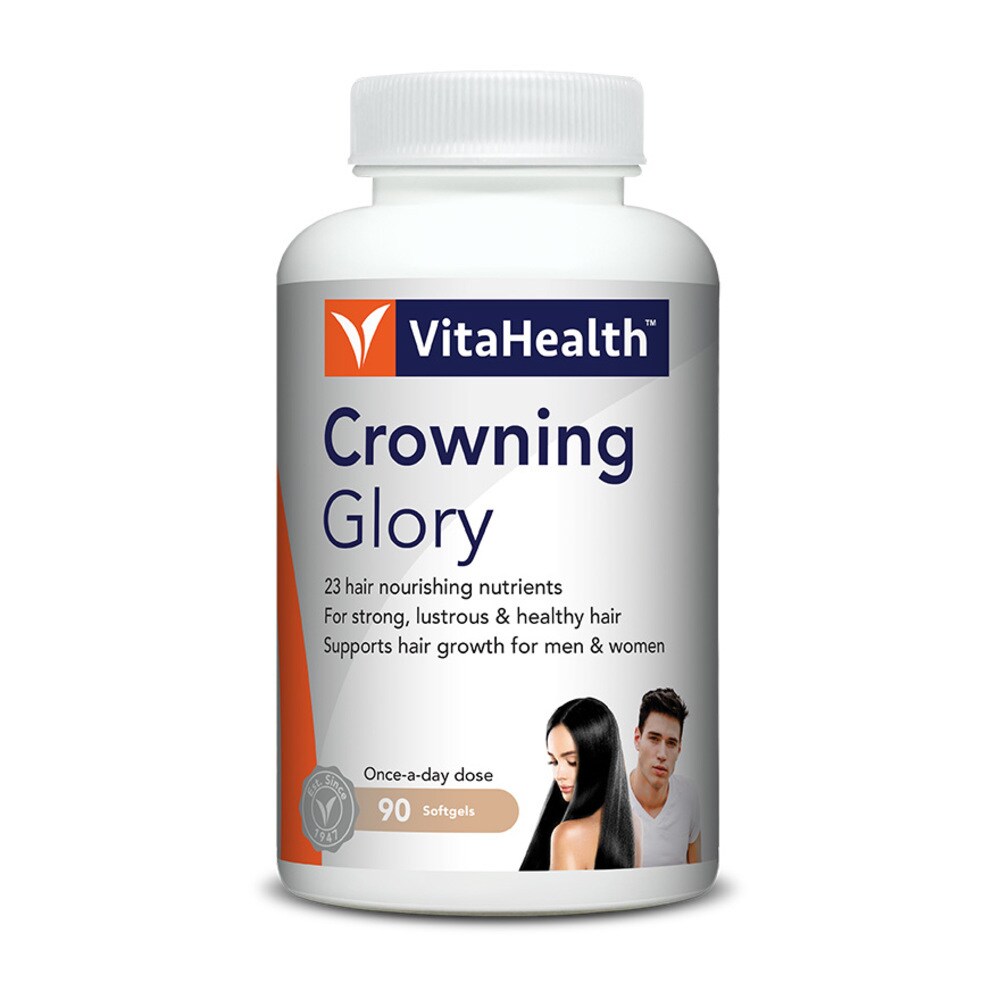 VITAHEALTH, Crowning Glory 23 Hair Nourishing Softgels (Once a Day
