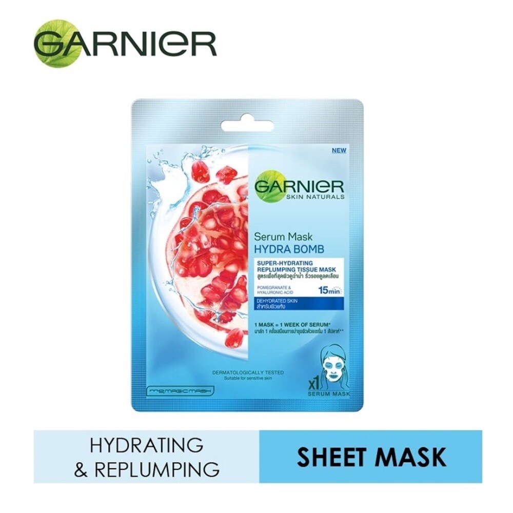 Garnier Hydrabomb Pomegranate Super Hydrating Replumping Serum Mask 1 Piece Watsons Singapore