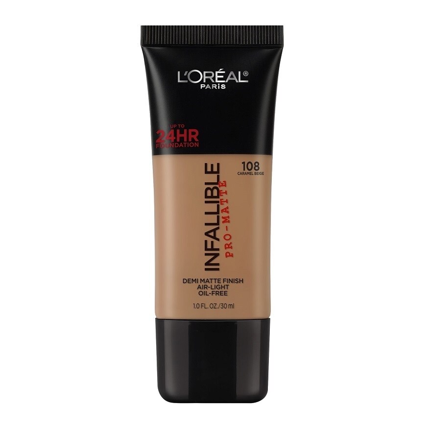 L Oreal Paris Makeup Infallible Promatte Fdt 108 Caramel Beige