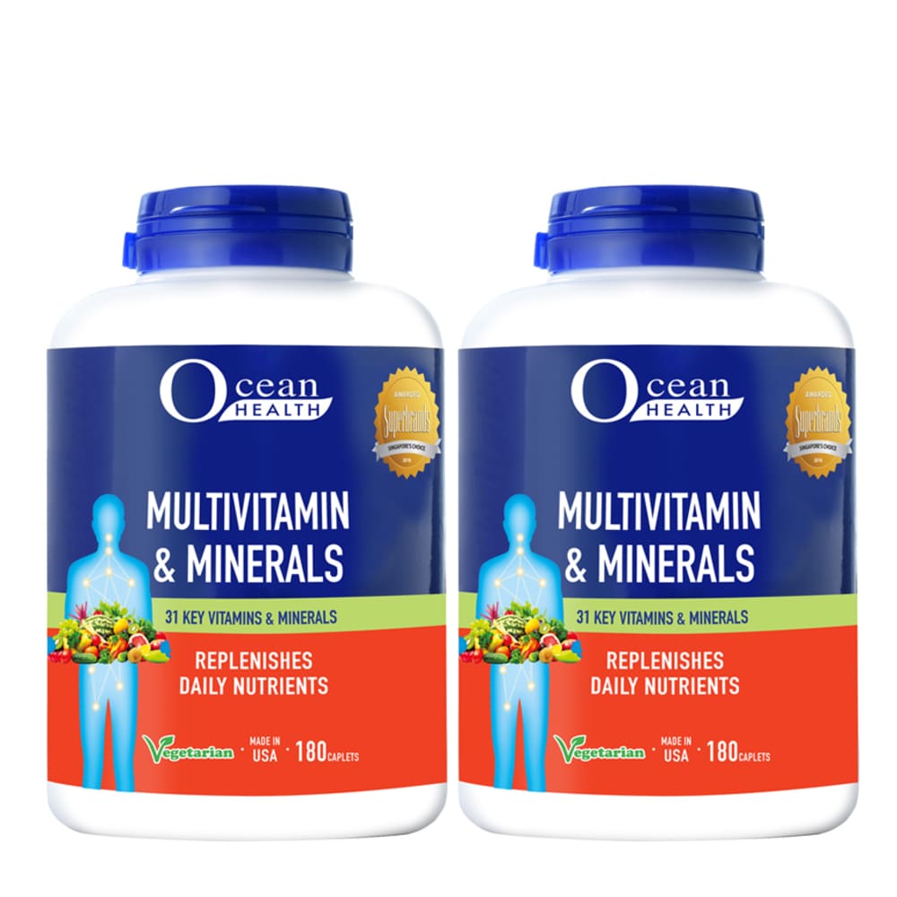 OCEAN HEALTH, Multivitamins and Minerals 2x180 Capsules | Watsons ...