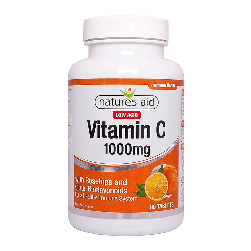low acid vitamin c tablets 1000mg with rosehips citrus bioflavonoids for healthy immune system 90s