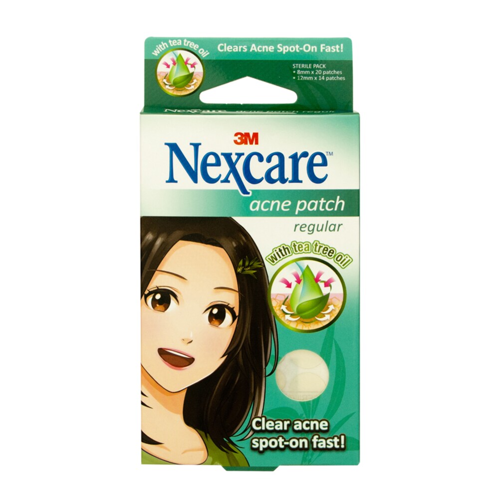 3m Nexcare Acne Patch Regular With Tea Tree Oil Clear Acne Spot On Fast 8mm X 20s 12mm X 14s Watsons Singapore