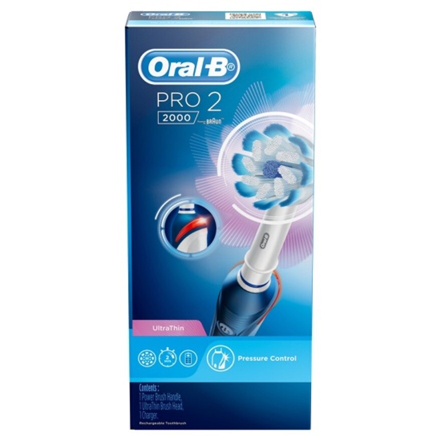 ORAL B, PRO2 2000 Rechargeable Toothbrush Dark 1 count Watsons Singapore ORAL B, PRO2 2000 Rechargeable Toothbrush Dark 1 count Watsons Singapore