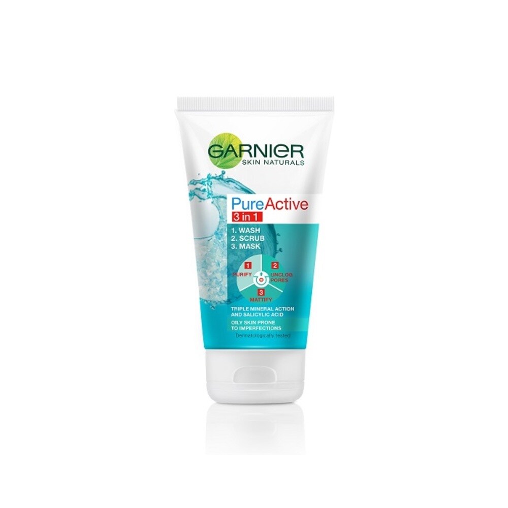 Garnier Pure Active 3in1 Wash Scrub Mask 150ml Watsons Singapore