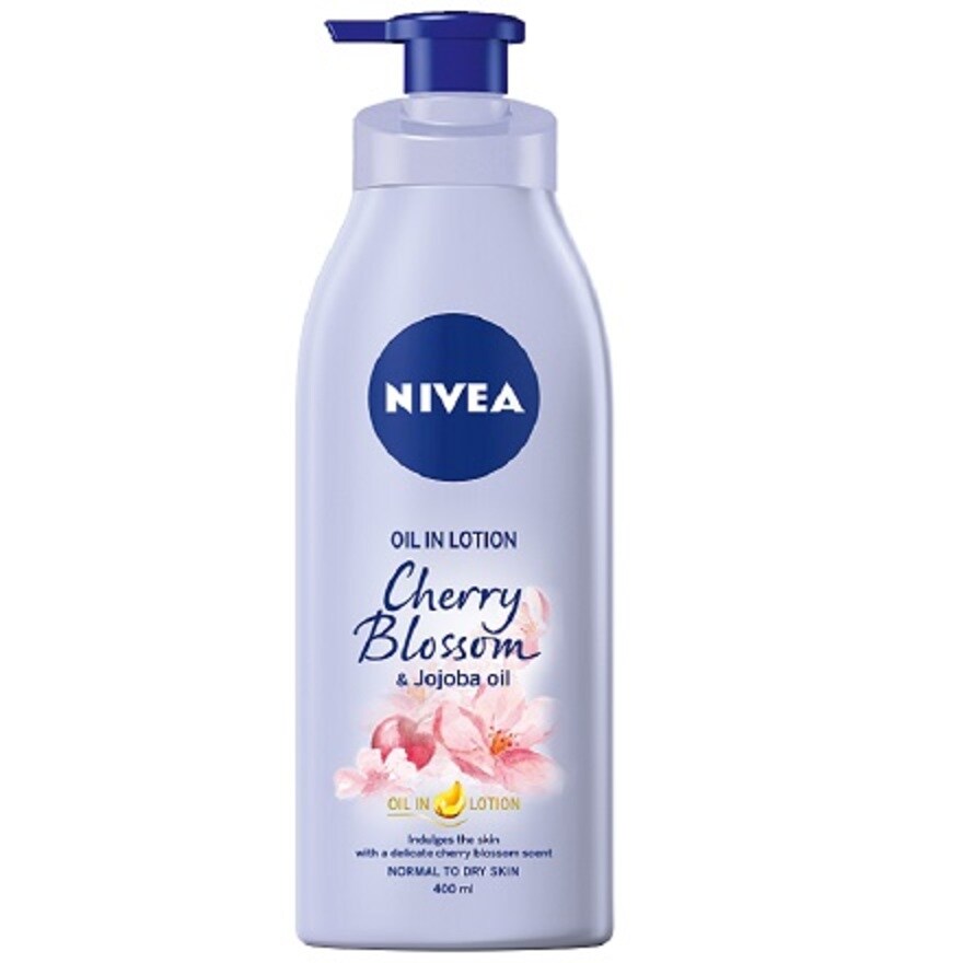 Nivea Body Oil In Lotion Cherry Blossom Jojoba Oil 400ml Watsons Singapore