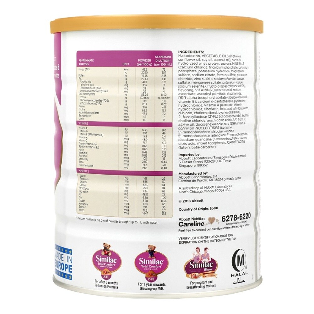 Similac Gain Total Comfort 2 820g Watsons Singapore