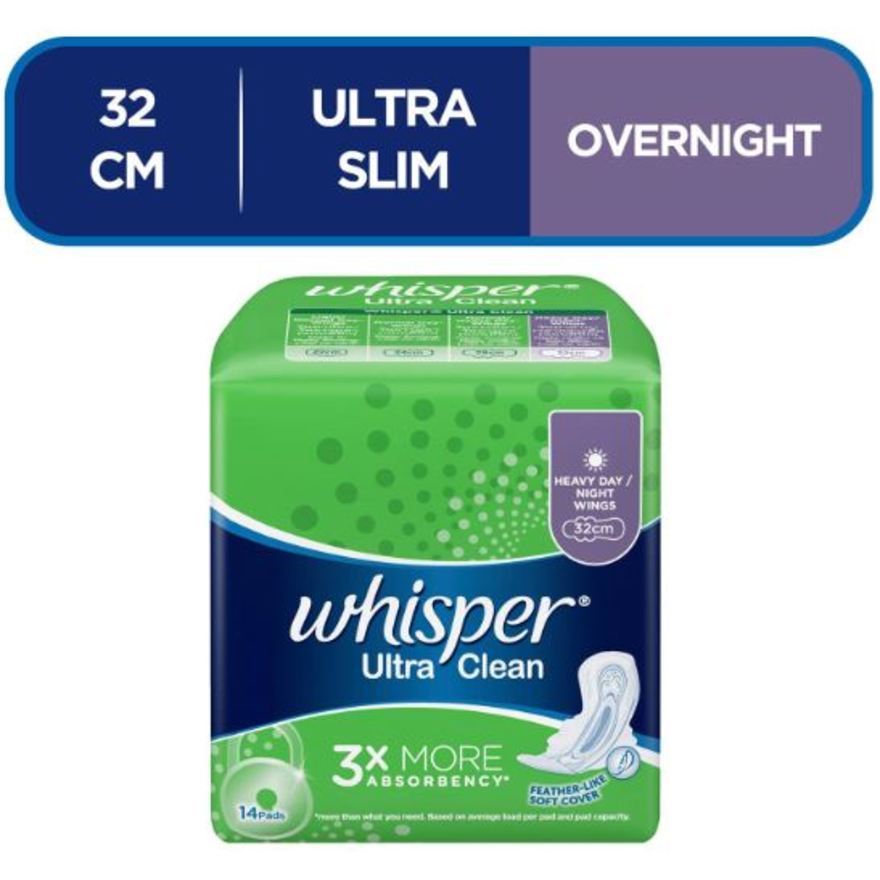 Whisper Ultra Clean Sanitary Napkins With Wings For Heavy Day Or Night Use 14pads Watsons Singapore Whisper Ultra Clean Sanitary Napkins With Wings For Heavy Day Or Night Use 14pads Watsons Singapore