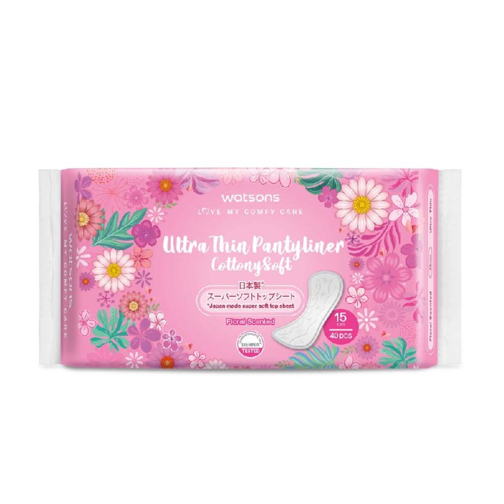 Watsons Ultra Thin Cottony Soft Pantyliner 15cm Floral Scented 40s Watsons Singapore