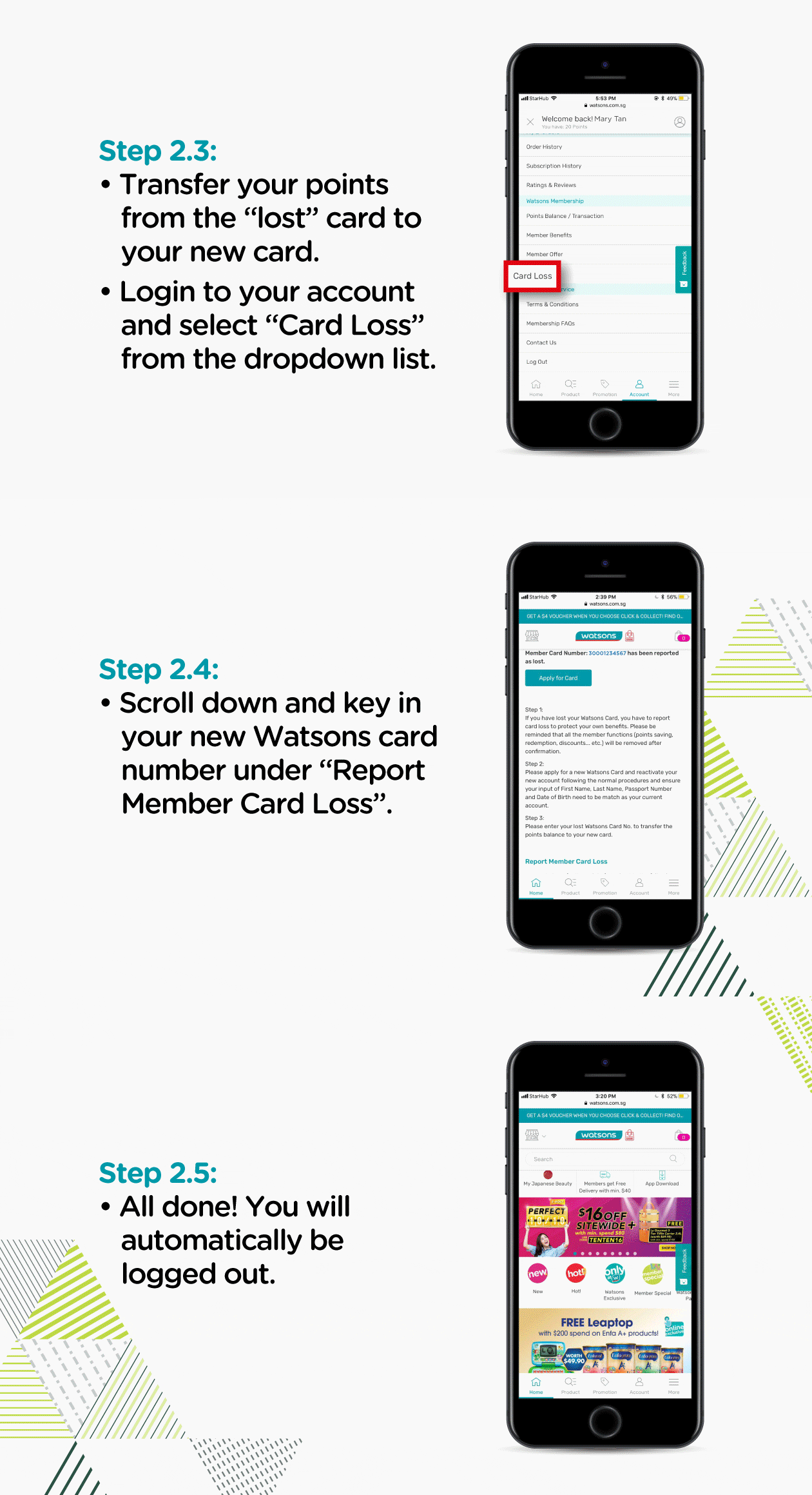 Report Card Loss | Watsons Singapore