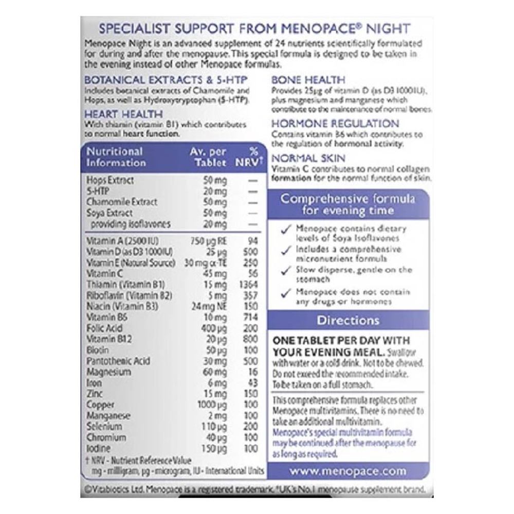 Vitabiotics Menopace Night Menopause Supplement Tablet 30s Watsons Singapore Vitabiotics Menopace Night Menopause Supplement Tablet 30s Watsons Singapore