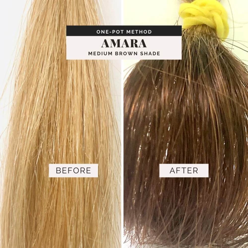Sva Amara Plant Based Hair Dye Kit Medium Brown Shade 200g Watsons Singapore