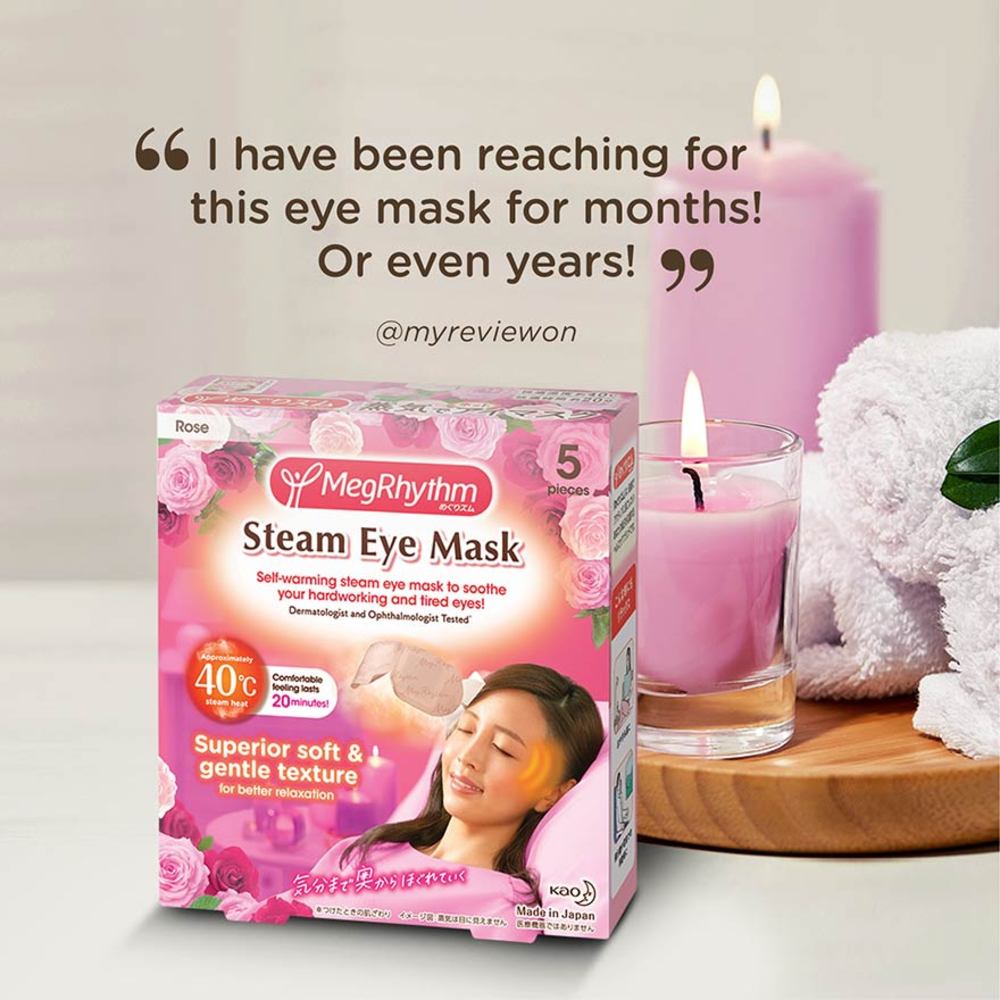 Megrhythm Self Warming Steam Eye Mask Rose Relieve Eye Fatigue 5s Watsons Singapore