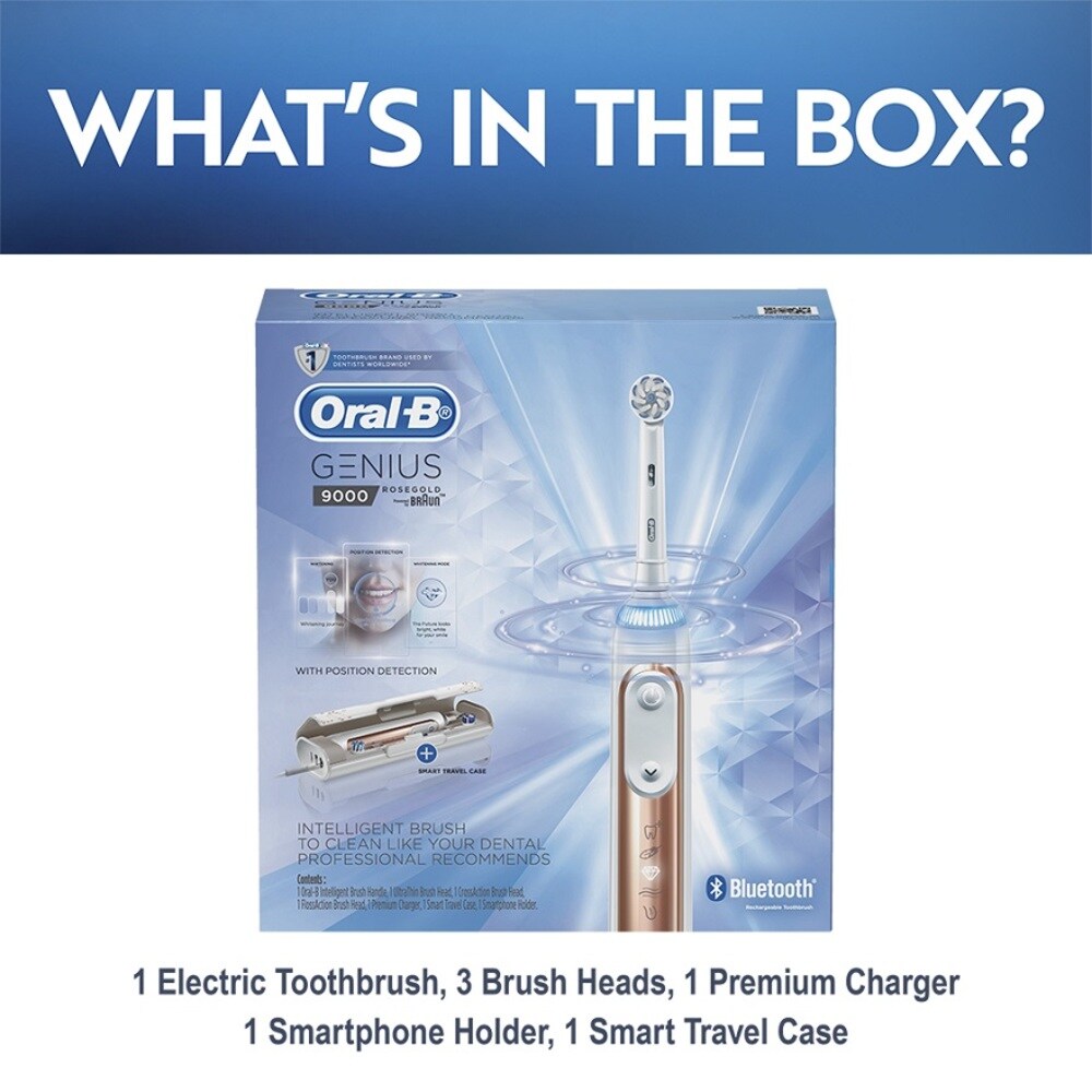Oral B Genius 9000 Rose Gold Rechargeable Toothbrush 1 Piece Watsons Singapore Oral B Genius 9000 Rose Gold Rechargeable Toothbrush 1 Piece Watsons Singapore