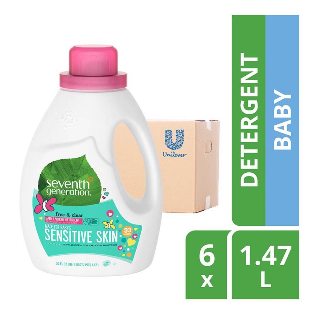 Seventh Generation Free Clear Sensitive Skin Baby Laundry Detergent 6 X 1 47l Watsons Singapore Seventh Generation Free Clear Sensitive Skin Baby Laundry Detergent 6 X 1 47l Watsons Singapore