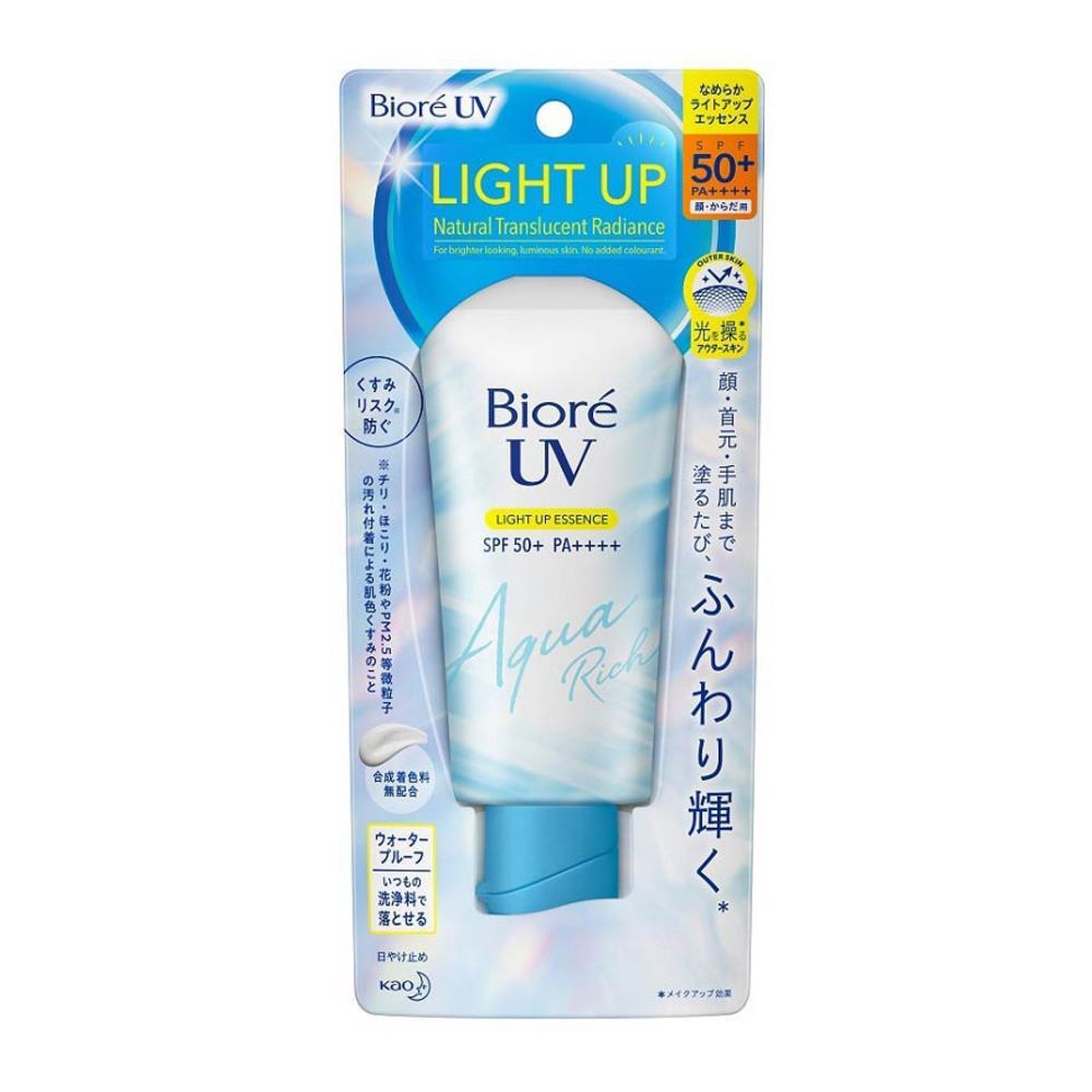 Men S Biore Uv Aqua Rich Light Up Essence Spf50 Pa Sunscreen Achieve Natural Transluscent Radiance Suitable For Face Body 70g Watsons Singapore