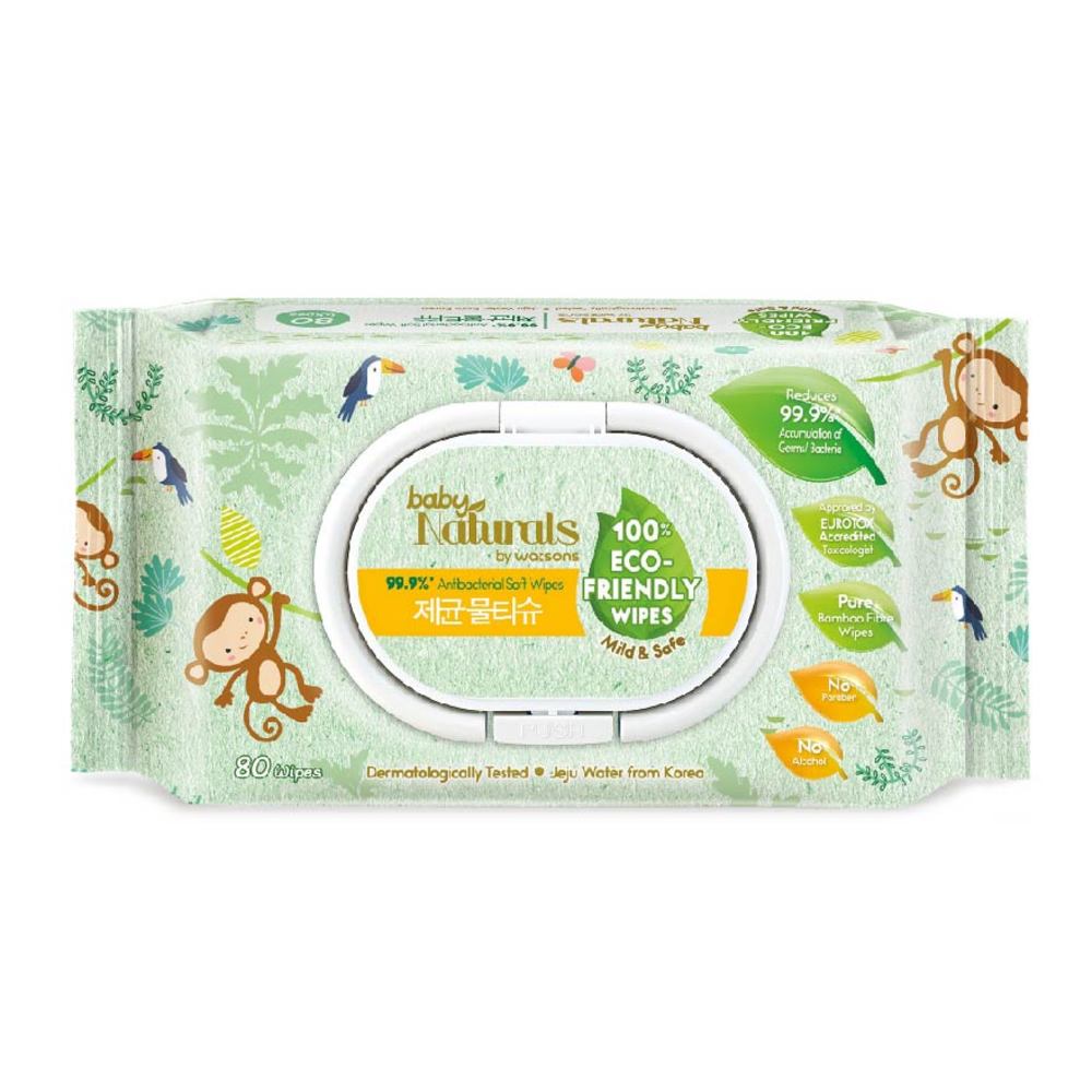 Naturals By Watsons Baby Naturals By Watsons 99 99 Antibacterial Soft Wipes 100 Eco Friendly Mild Safe 80s Watsons Singapore