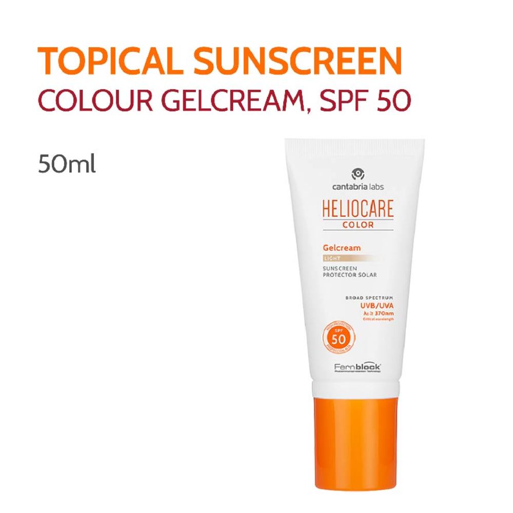 Heliocare Sunscreen Protector Solar Gelcream Spf50 Colour Light Fluid Photo Makeup For Normal Or Dry Skin 50ml Watsons Singapore