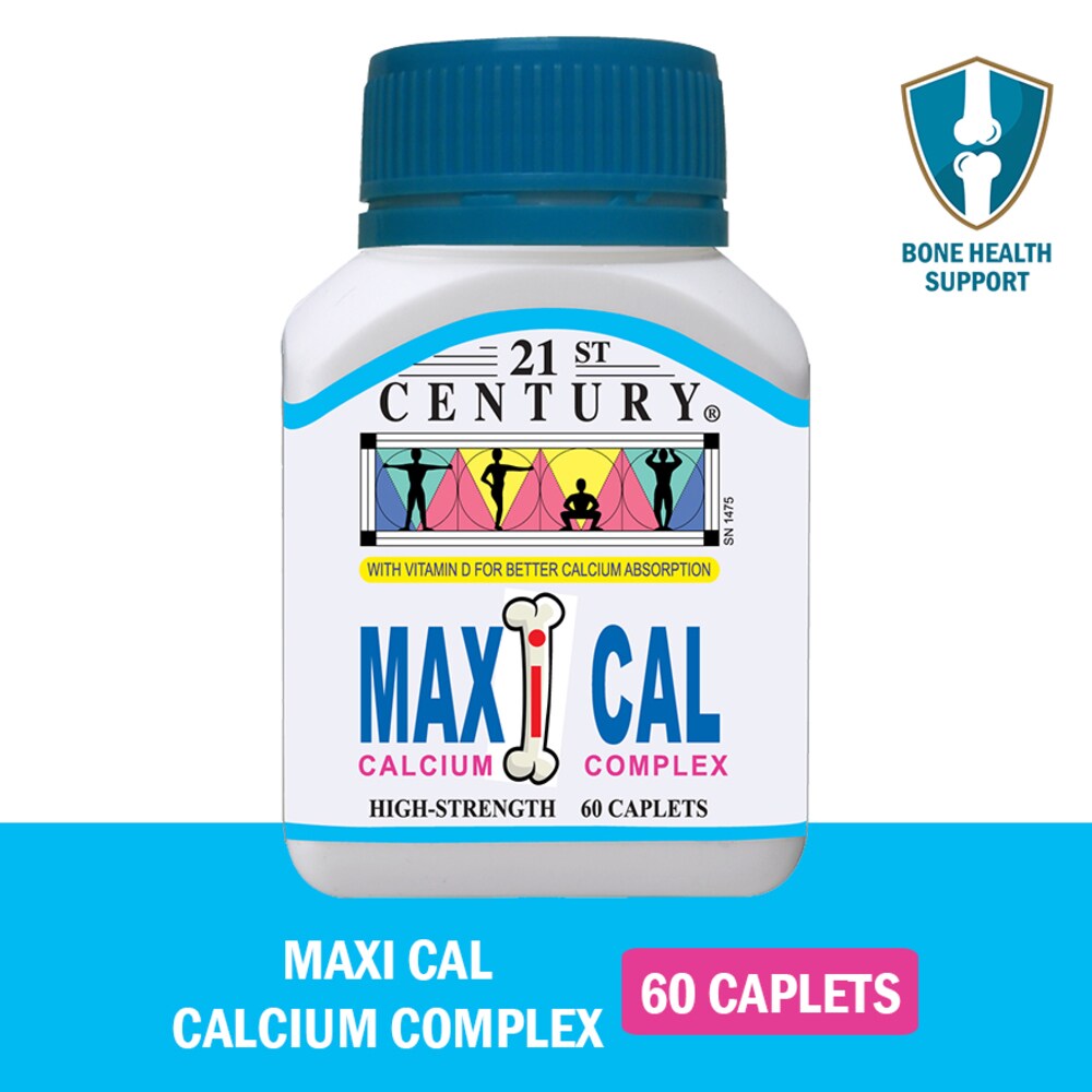 21st Century Maxi Cal High Strength Calcium Complex Caplets Better Calcium Absorption 60s Watsons Singapore