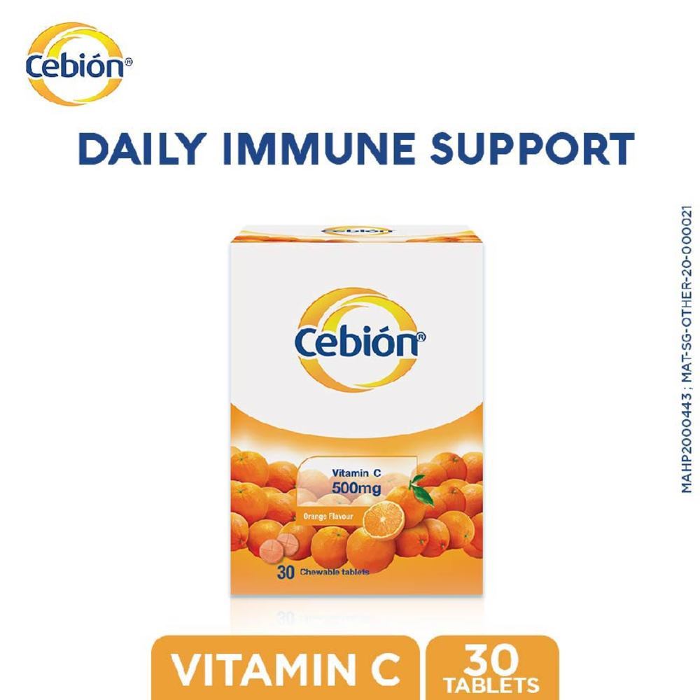 Cebion Vitamin C Chewable Orange Flavour 30 Tablets Watsons Singapore