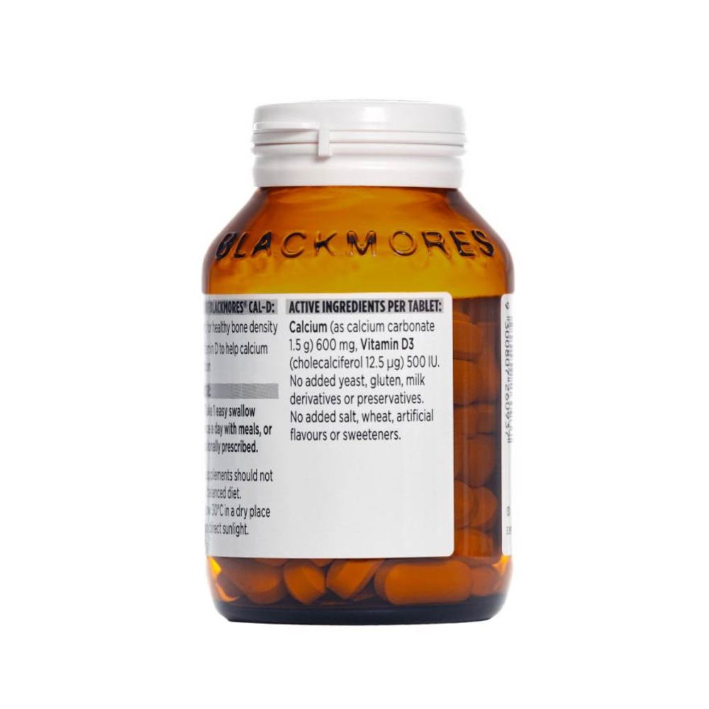 Blackmores Cal D Calcium 600mg Vitamin D3 500iu Dietary Supplement Tablets Support Healthy Bone Density Calcium Absorption 100s Watsons Singapore